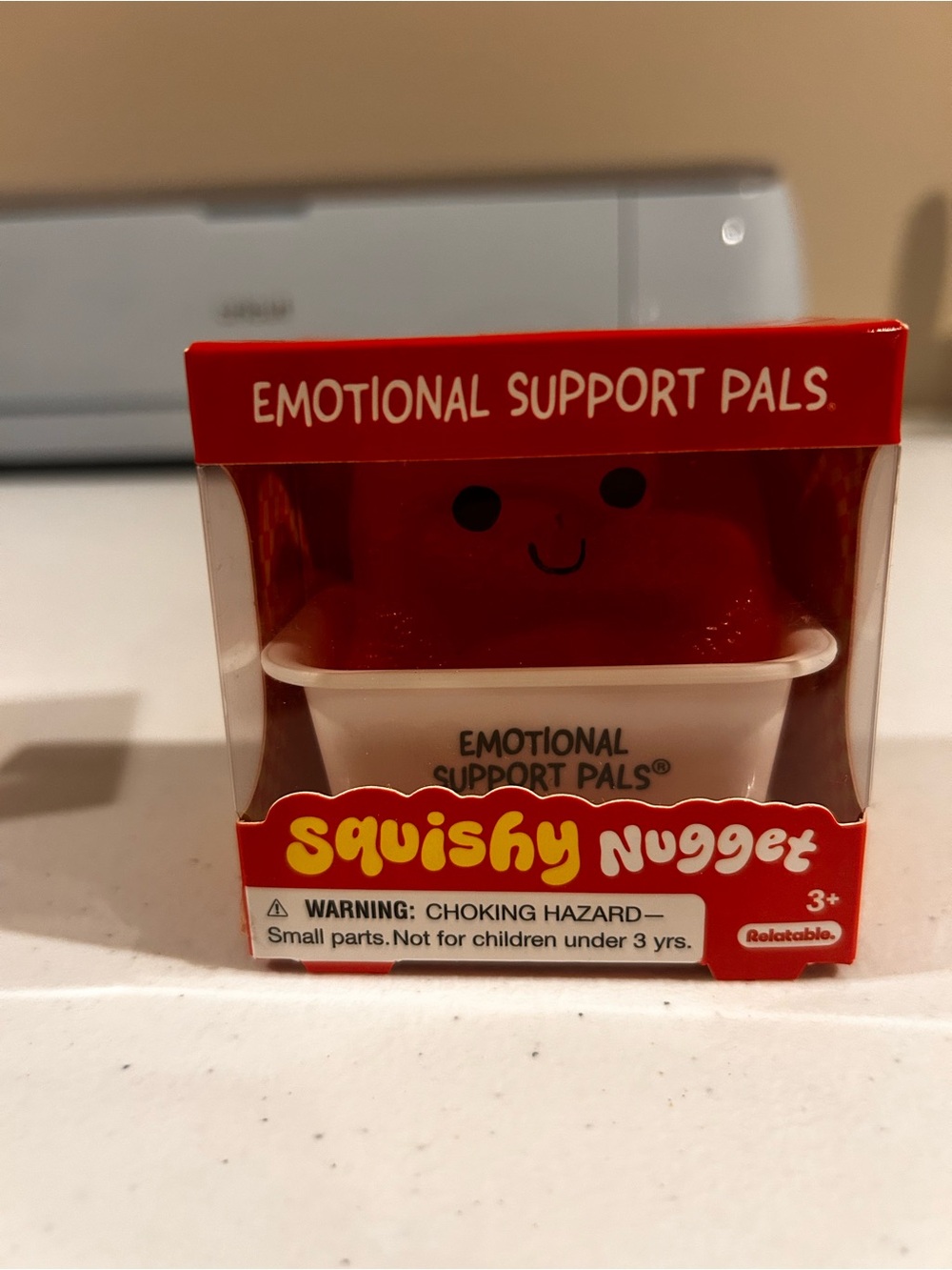 Squishy Nugget Toy. Emotional support pal in red. New